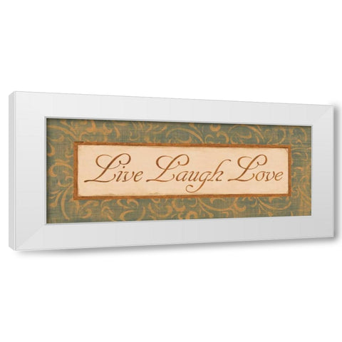 Moss Gold Scroll II White Modern Wood Framed Art Print by Jeffrey, Jillian