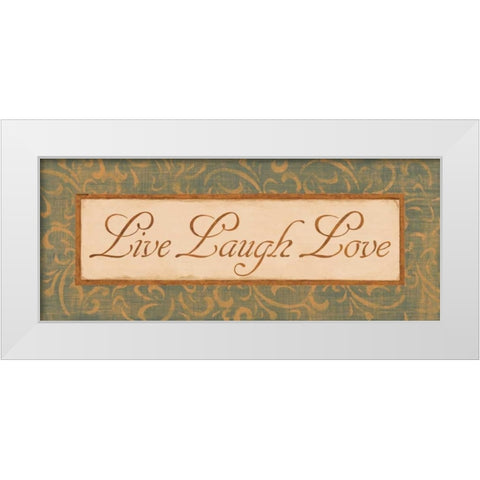 Moss Gold Scroll II White Modern Wood Framed Art Print by Jeffrey, Jillian