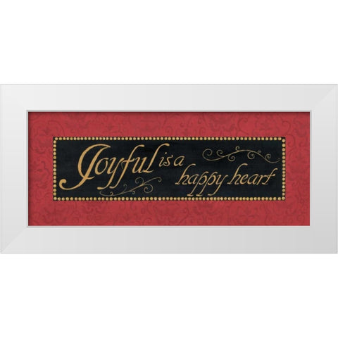 Red Damask I White Modern Wood Framed Art Print by Jeffrey, Jillian
