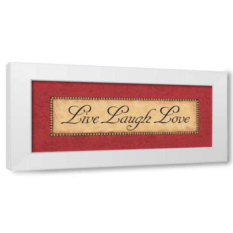 Red Damask II White Modern Wood Framed Art Print by Jeffrey, Jillian