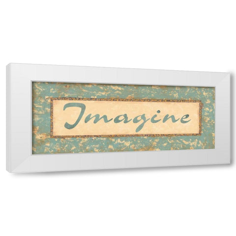 Distressed Aqua II White Modern Wood Framed Art Print by Jeffrey, Jillian