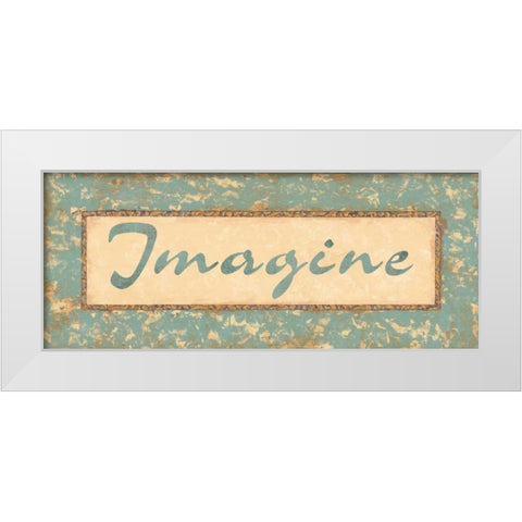 Distressed Aqua II White Modern Wood Framed Art Print by Jeffrey, Jillian