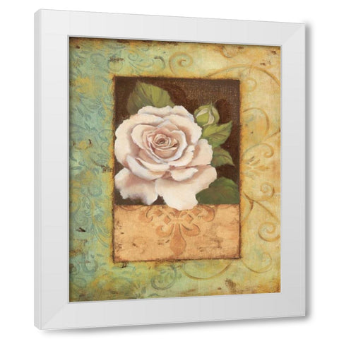 Antique Rose I White Modern Wood Framed Art Print by Jeffrey, Jillian