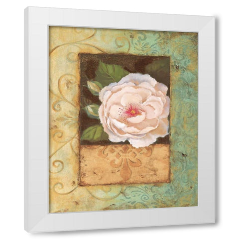 Antique Rose II White Modern Wood Framed Art Print by Jeffrey, Jillian