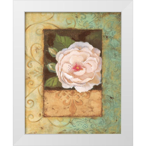 Antique Rose II White Modern Wood Framed Art Print by Jeffrey, Jillian