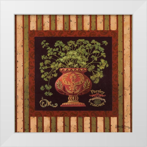 Parsley Italiano White Modern Wood Framed Art Print by Jeffrey, Jillian