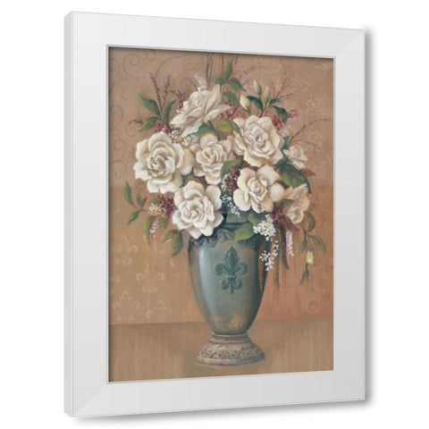 Courtly Roses I White Modern Wood Framed Art Print by Jeffrey, Jillian