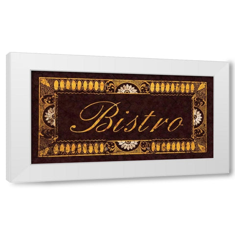 Bistro White Modern Wood Framed Art Print by Jones, Catherine