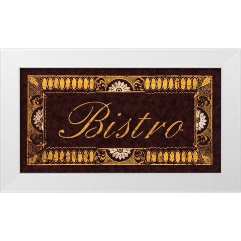 Bistro White Modern Wood Framed Art Print by Jones, Catherine