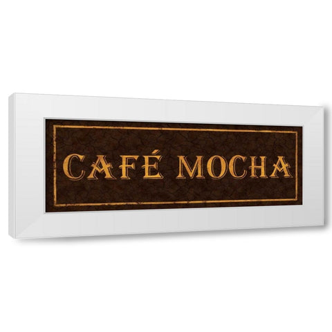 Cafe Mocha White Modern Wood Framed Art Print by Jones, Catherine