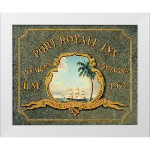 Port Royale Inn White Modern Wood Framed Art Print by Jones, Catherine