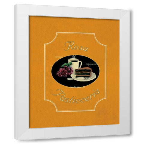 Rosa Pasticceria White Modern Wood Framed Art Print by Jones, Catherine