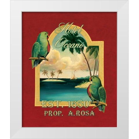 Hotel Oceano White Modern Wood Framed Art Print by Jones, Catherine