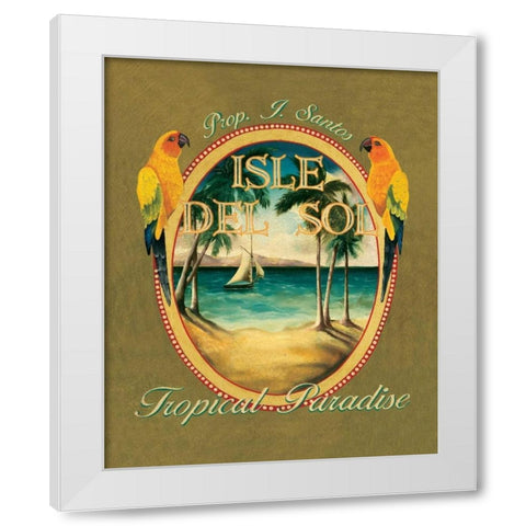 Isle del Sol White Modern Wood Framed Art Print by Jones, Catherine