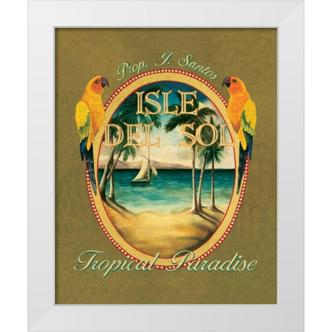 Isle del Sol White Modern Wood Framed Art Print by Jones, Catherine