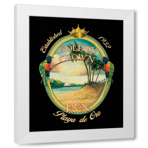 Golden Crown Inn White Modern Wood Framed Art Print by Jones, Catherine