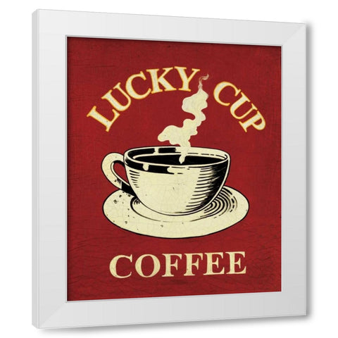 Lucky Cup White Modern Wood Framed Art Print by Jones, Catherine