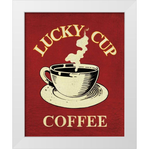 Lucky Cup White Modern Wood Framed Art Print by Jones, Catherine