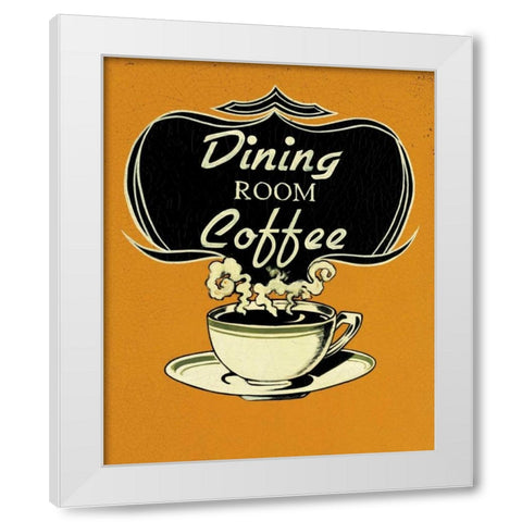 Dining Room White Modern Wood Framed Art Print by Jones, Catherine