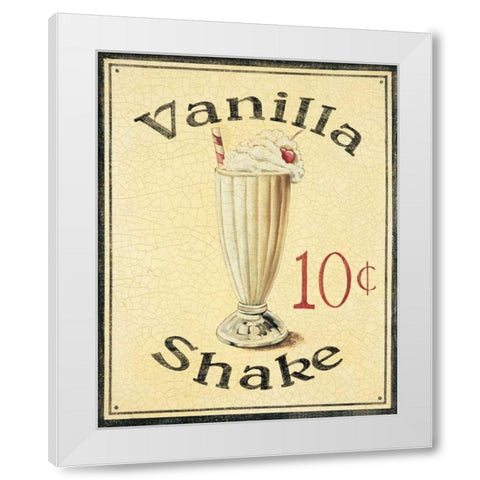 Malt Shop III White Modern Wood Framed Art Print by Jones, Catherine