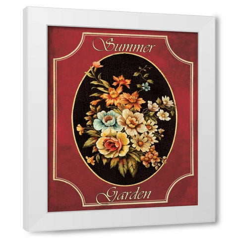 Summer Garden White Modern Wood Framed Art Print by Jones, Catherine