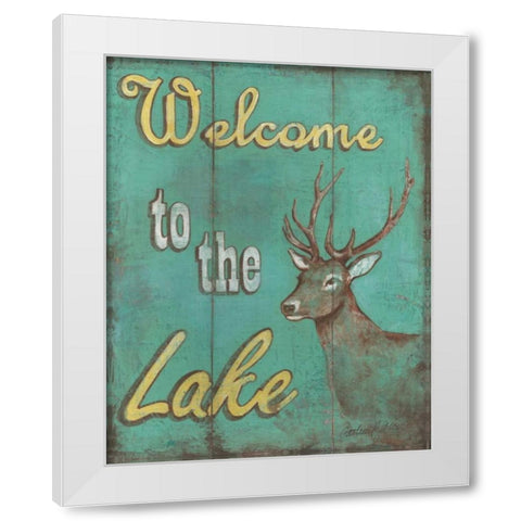 Lake Welcome White Modern Wood Framed Art Print by Jones, Catherine