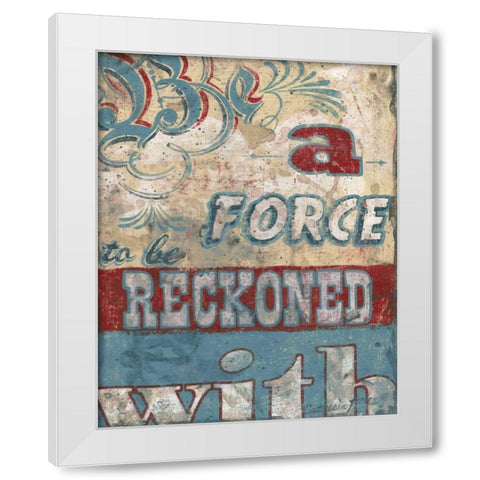 Force White Modern Wood Framed Art Print by Jones, Catherine
