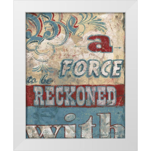 Force White Modern Wood Framed Art Print by Jones, Catherine