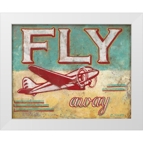 Fly Away White Modern Wood Framed Art Print by Jones, Catherine