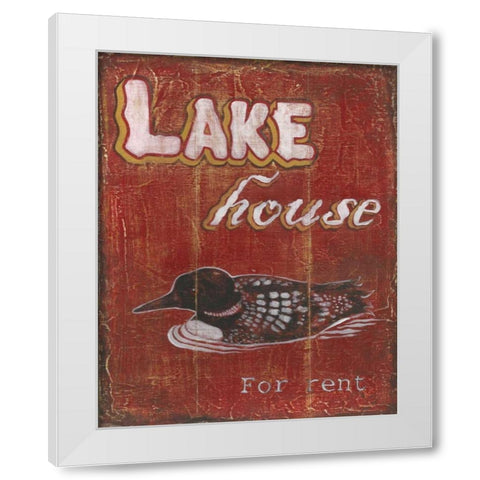 Lake House White Modern Wood Framed Art Print by Jones, Catherine