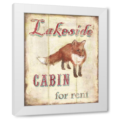 Lakeside Cabin White Modern Wood Framed Art Print by Jones, Catherine