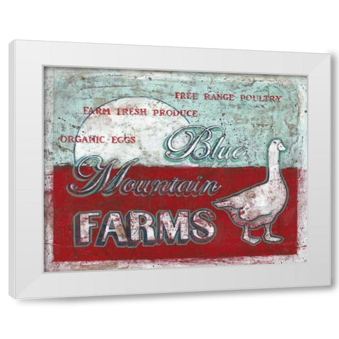 Blue Mountain Farms White Modern Wood Framed Art Print by Jones, Catherine