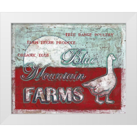 Blue Mountain Farms White Modern Wood Framed Art Print by Jones, Catherine