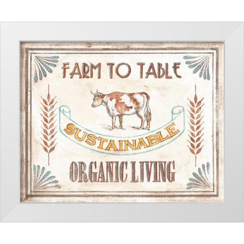 Organic Living White Modern Wood Framed Art Print by Jones, Catherine