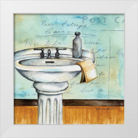 Refresh Bath White Modern Wood Framed Art Print by Knold, Donna