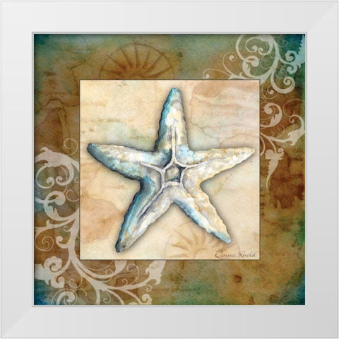 Nautical II White Modern Wood Framed Art Print by Knold, Donna