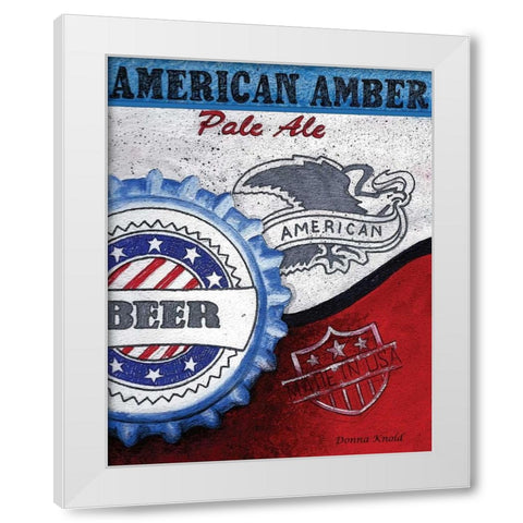 American Amber White Modern Wood Framed Art Print by Knold, Donna