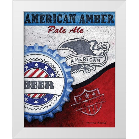 American Amber White Modern Wood Framed Art Print by Knold, Donna