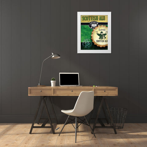 Scottish Ale White Modern Wood Framed Art Print by Knold, Donna