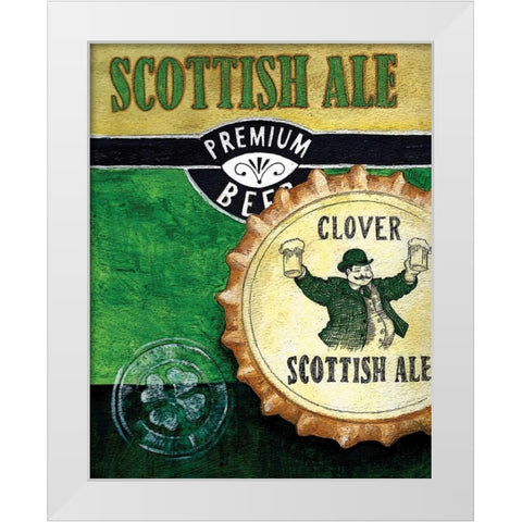 Scottish Ale White Modern Wood Framed Art Print by Knold, Donna