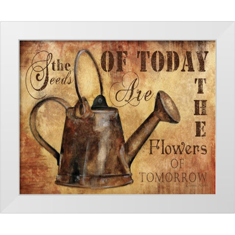 Plant a Garden II White Modern Wood Framed Art Print by Knold, Donna