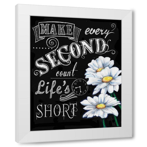 Chalkboard Inspirations I White Modern Wood Framed Art Print by Knold, Donna