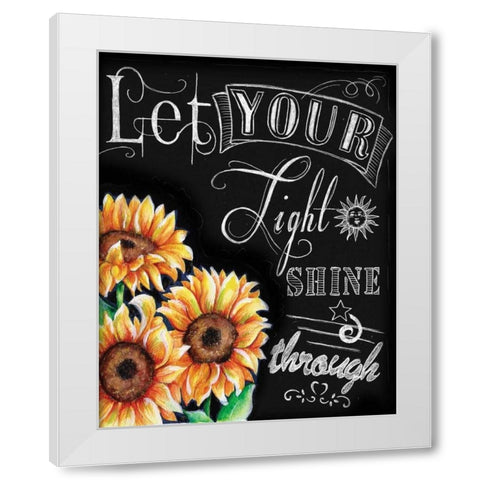 Chalkboard Inspirations III White Modern Wood Framed Art Print by Knold, Donna