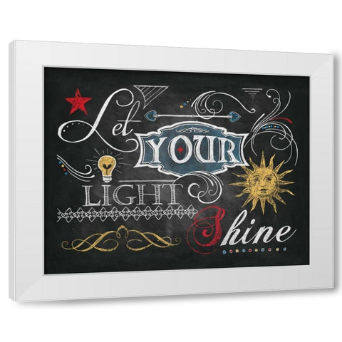 Color Chalkboard II White Modern Wood Framed Art Print by Knold, Donna
