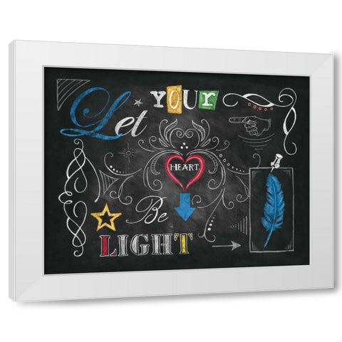 Color Chalkboard IV White Modern Wood Framed Art Print by Knold, Donna