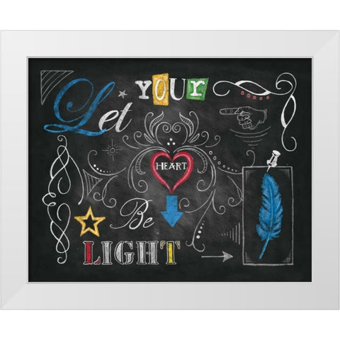 Color Chalkboard IV White Modern Wood Framed Art Print by Knold, Donna