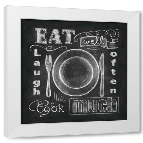 Kitchen Chalk I White Modern Wood Framed Art Print by Knold, Donna