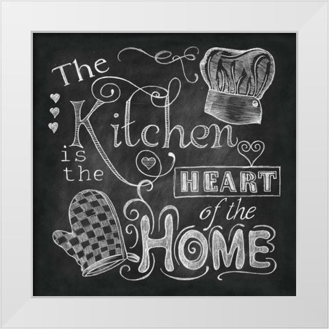 Kitchen Chalk III White Modern Wood Framed Art Print by Knold, Donna