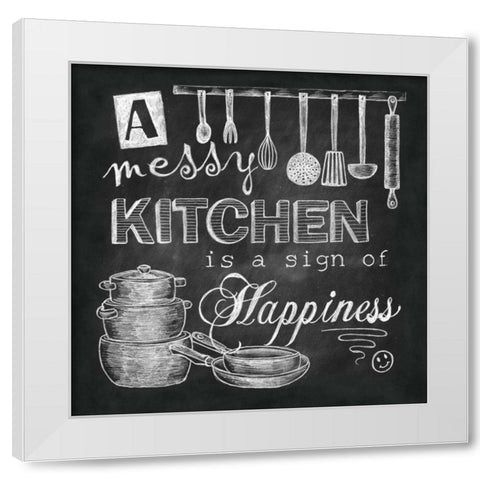 Kitchen Chalk IV White Modern Wood Framed Art Print by Knold, Donna