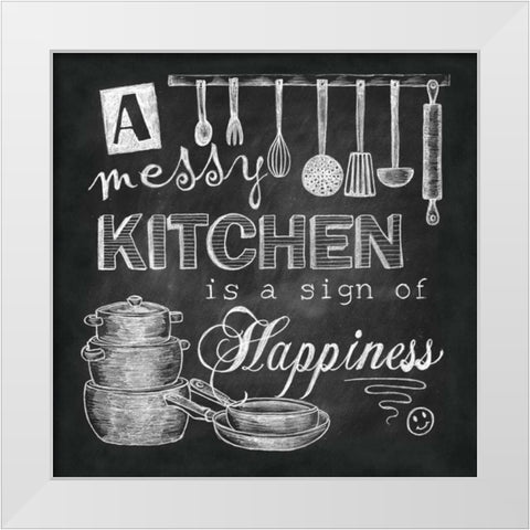 Kitchen Chalk IV White Modern Wood Framed Art Print by Knold, Donna